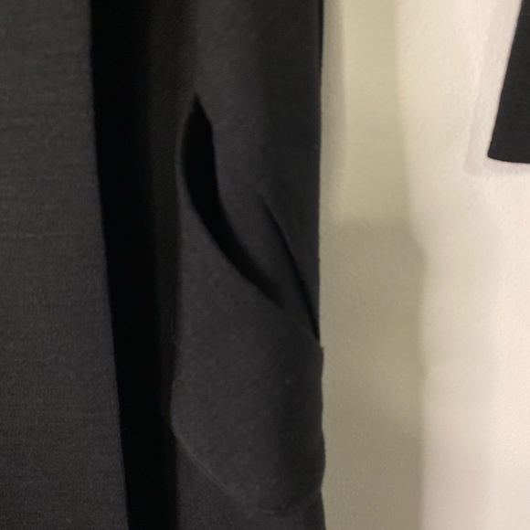 Diane Von Furstenberg Wool V Neck Wrap Black Midi Dress Size 4 Classic Office - Picture 4 of 12